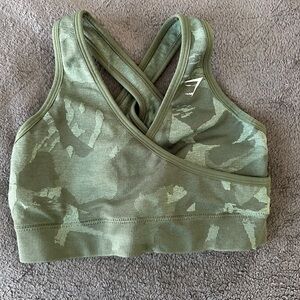 Gymshark Olive Camo Sports Bra